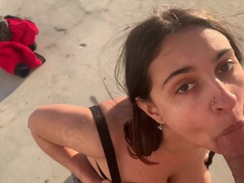 Public Face porking big-titted Indian in Malibu and guzzles spunk — IG: @haileyrose.baby