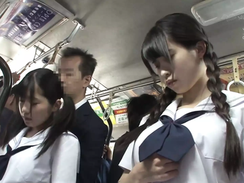 Two horny Schoolgirls make each other cum in public while their buddies wait for in awe