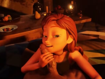 Anna Aj & Anna H get naughty in a 3 dimensional animation with Anna S