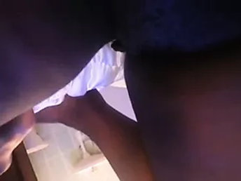 Observe this unshaved dark-hued honey finger and tongue her way to orgasm in Uganda