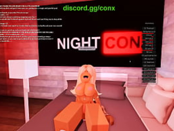 Towheaded stunner gets her honeypot romped by a BIG BLACK COCK in a kinky doggie-style ride on Roblox