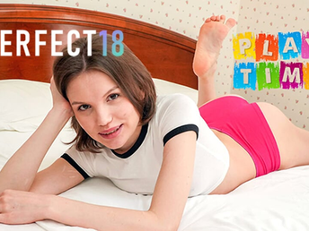 See Milka's first-ever thing in the morning - a cock-squeezing cooter ejaculation!