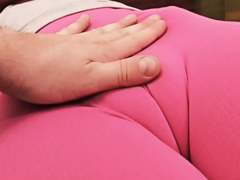 Cameltoe Slut Teen Has Big Round Ass In Tight Lycra Leggings.
