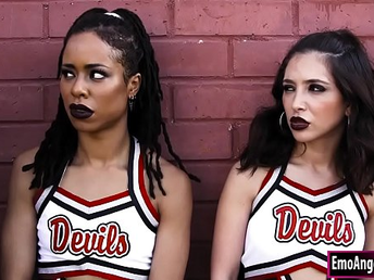 Cheerleaders signing contract with demon