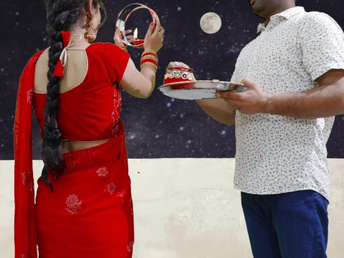 Your Priya's Very first Karva Chauth: See Her Get Down & Sloppy with a Rock-hard Dick Under the Sky