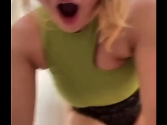 Fingering pussy in public