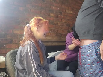 Pretty Poisen & Mysticbabe8 share a massive cock in a dank threesome