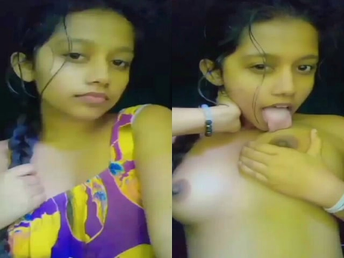 Srilankan teen gets wild far say no to boobs and mean pussy