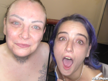 Annabele Lee and Tiana Manful pounce on and dirty around a forsaken gangbang