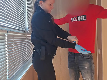 Dutiful Grustina Nectaria gets dominated and fucked hard in airport security