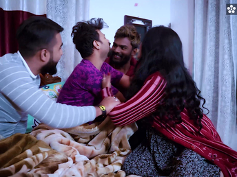 Indian MILF Riya Boudi shares her cheating husband with his 3 buddies, gets a cumload in her brashness & more!