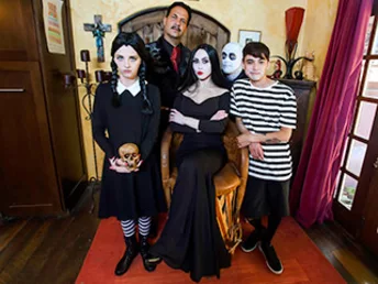 Wednesday gets pounded by her insane step-father while Morticia the MILF loves her stepsons hard cock. Even their not quite uncle Fester gets in on the kinky fun. Happy Halloween!