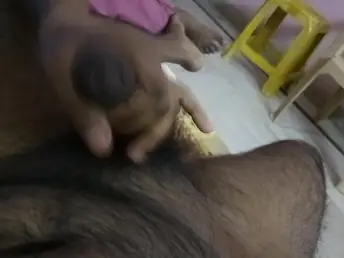 Watch my desi Indian make obsolete hydrating to the fore getting a hot purl from a handjob nearby Hyderabad Fidelity 1