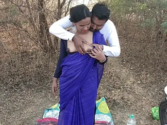 Desi Aunty gets down and dirty with her scalding friend give wild doggy-style order