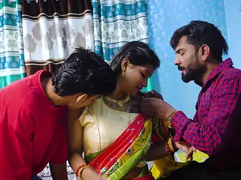 Desi Aunty Hard-core Screw with 2 Locals: A Desi MILF coupled with her Desi MILF South African private limited company