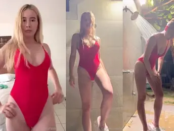 Lil Tay's Bikini Sheet in the Shower