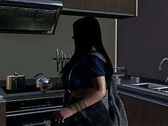 Wait for Nasty Devar's massive dildo extinguish Desi Savita Bhabhi's pussy in a amoral threesome