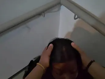 Nympho in malicious stockings Lower House & swallows stranger's load in elevator